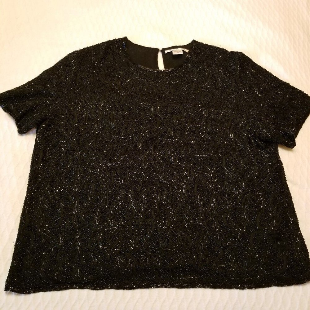 Peter Nygard Size 1 X Beaded Formal Blouse